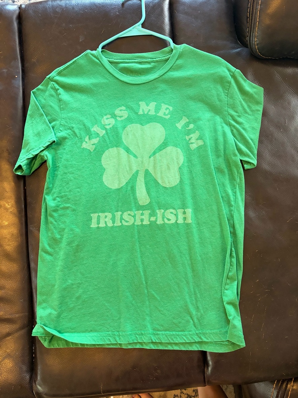 Green 'Kiss Me I'm Irish-ish' Graphic Tee